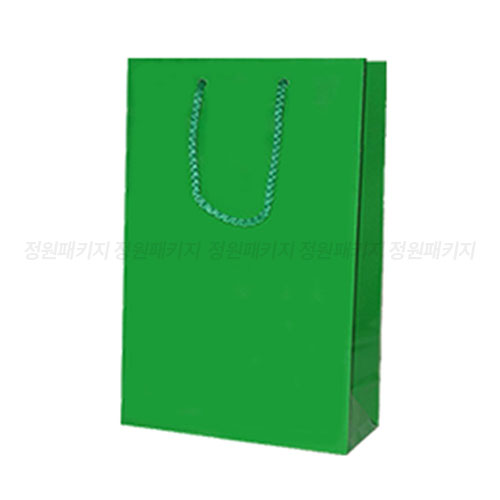 종이쇼핑백유광녹색T8호(120*65*190mm)=25장단위